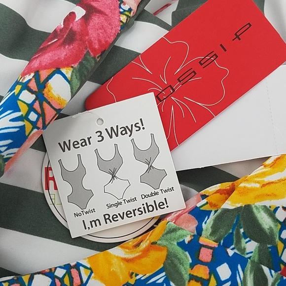 🆕 Gossip Rose Mosaic 3 Way Reversible One Piece - Picture 7 of 8